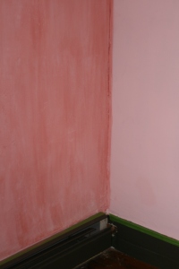 Step two was to repaint all of the walls and the woodwork, plus touch up the ceiling edges.